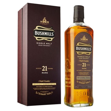Bushmills 21 Years Old Irish Single Malt Whiskey Release 2013